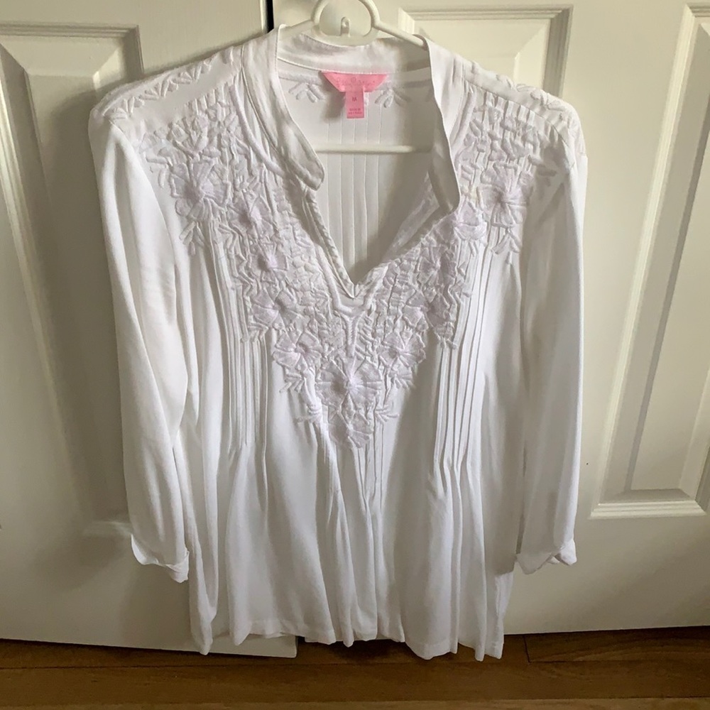 Lilly Pulitzer White Tunic Top